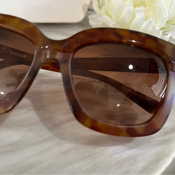NEW Michael Kors Polynesia MK2013 Vintage Tortoise Shell Brown Square Sunglasses - Picture 14 of 14